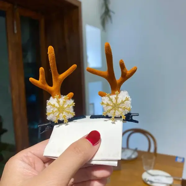 Christmas Antler Hair Clips for Girls - Image 21