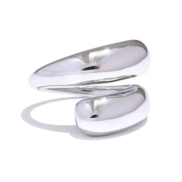 Yhpup Stainless Steel Geometric Ring 18K PVD Plated - Image 7
