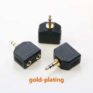 Gold-Plated Y Splitter Audio Adapter Set