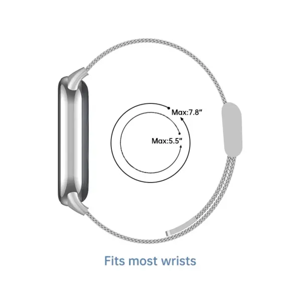Stainless Steel Milanese Strap for Xiaomi Mi Band 8 - Image 4