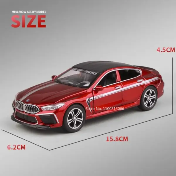 1:32 Alloy Diecast M8 MH8-800 X7 Supercar Model - Image 2