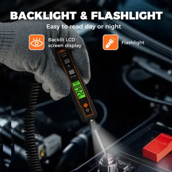 Car Voltage Detector Pen VT01A with LCD Backlight - Image 5