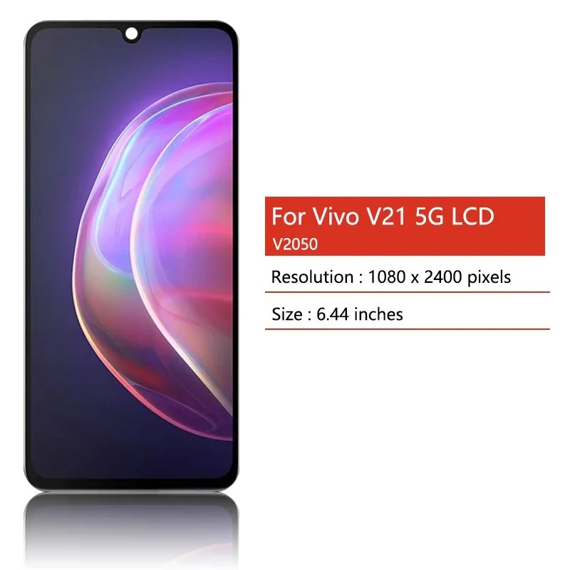 6.44-Inch AMOLED Replacement Screen for Vivo V21 5G V2050 2 6.44-Inch AMOLED Replacement Screen for Vivo V21 5G V2050 - Image 2