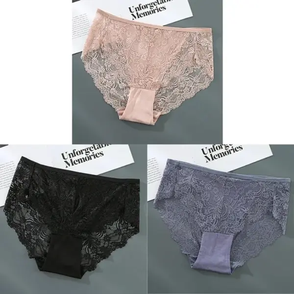 Comfortable Plus Size Lace Panties Set - Image 8