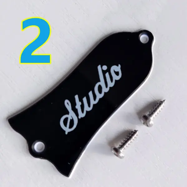 Black 2-Ply Guitar Truss Rod Cover for LP & SG - Image 23