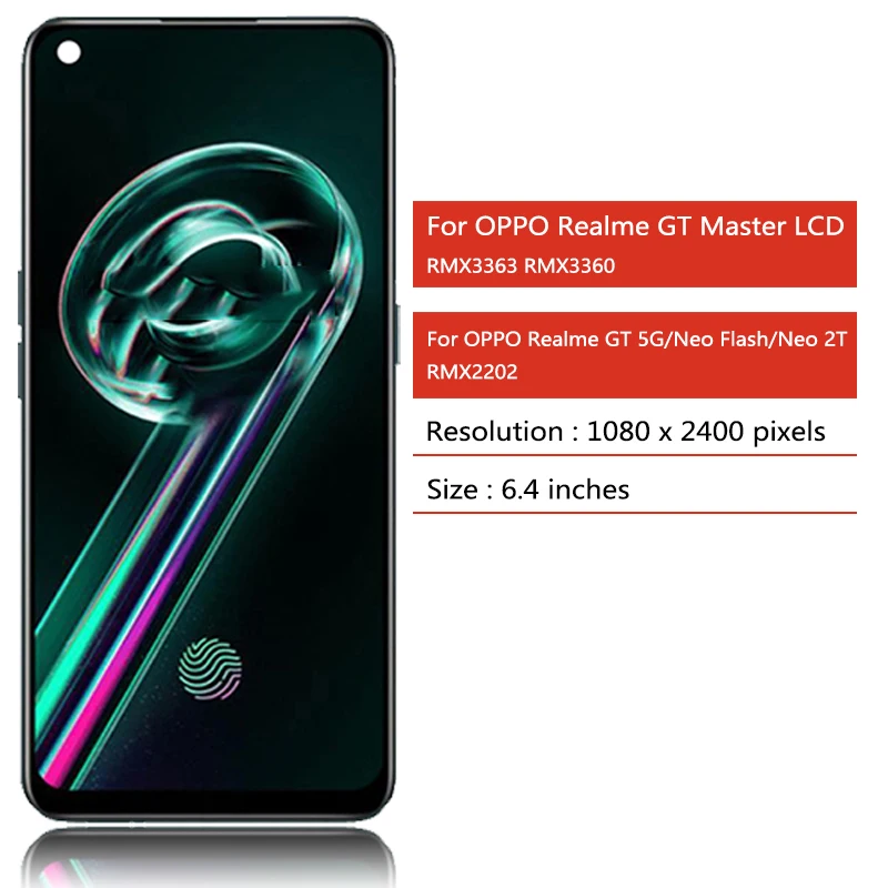 6.43 inches Oppo Realme GT LCD Replacement Digitizer 2 6.43 inches Oppo Realme GT LCD Replacement Digitizer - Image 2