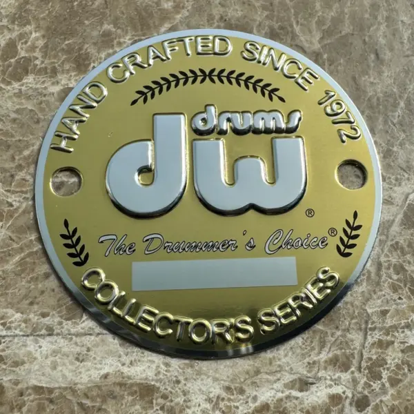 DW Drum Metal Badge Plate 1.75 Inches - Image 2