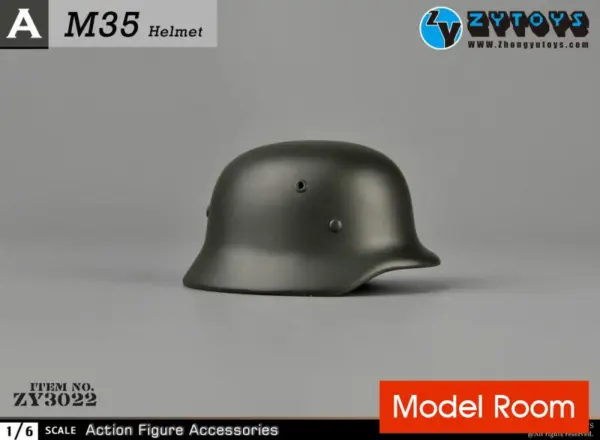 WWII German M35/42 Metal Helmet for 1/6 Action Figures - Image 2