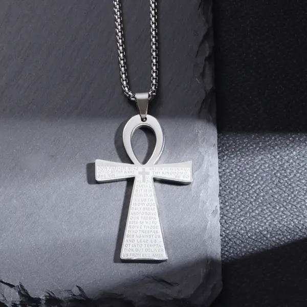Vintage Christian Cross Stainless Steel Pendant AL20401 - Image 40