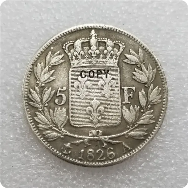 Replica 1826 France 5 Franc Coin Collectible - Image 2