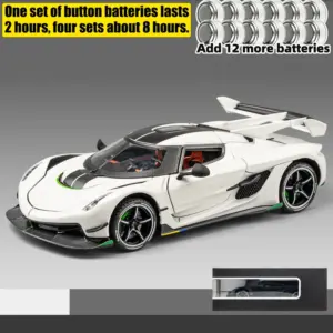 1:24 Jesko Diecast Alloy Supercar Model 26 S0e36f26522a647b585cb3194955f8349L