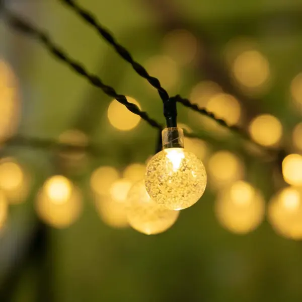 Solar String Lights Outdoor 200 LED Crystal Globe - Image 2
