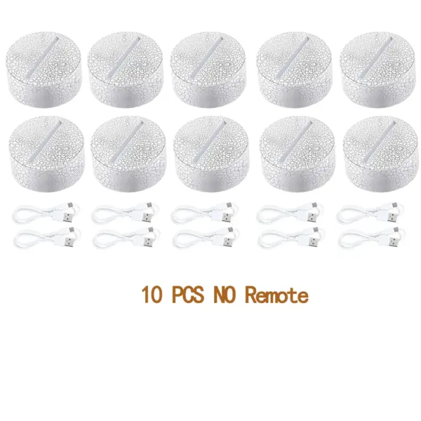 Set of 3D LED Acrylic Lamp Bases with Remote - Image 17