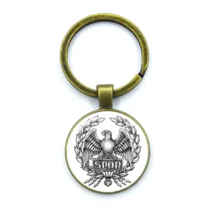 Retro SPQR Roman Legion Glass Pendant Keychain 32 S0eb29a1555d140ae9039d9334689212ch