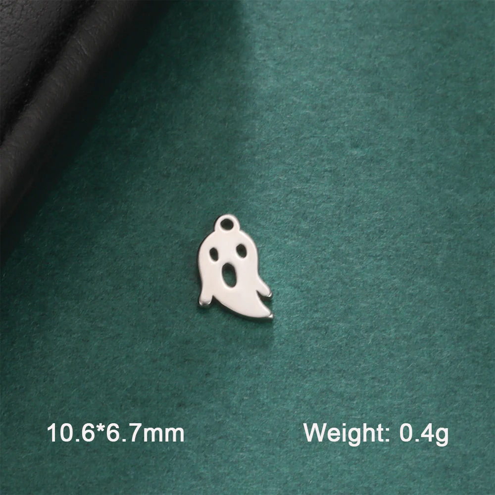 Christmas Ghost & Tree Stainless Steel Charms Set 7 Christmas Ghost & Tree Stainless Steel Charms Set - Image 7