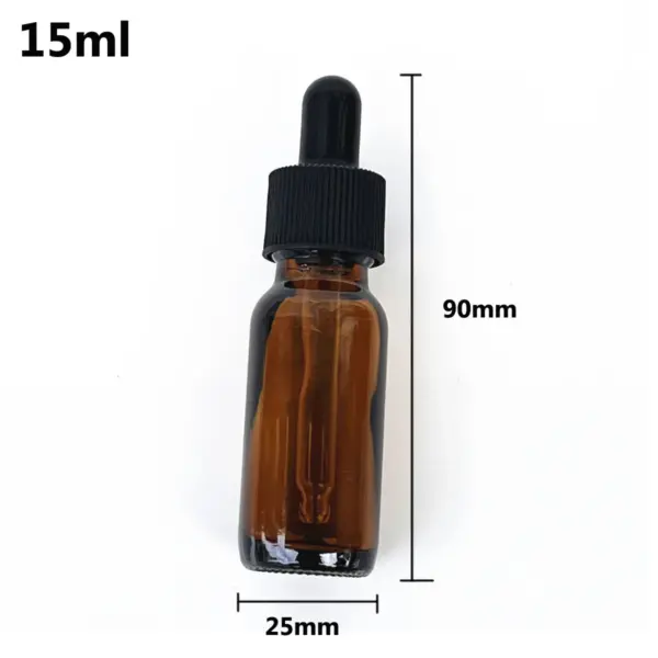 Amber Glass Bottles with Dropper Dispenser Set - Image 7