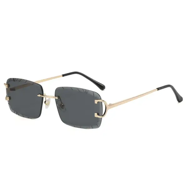 Square Rimless Metal Sunglasses Model 6018 - Image 9