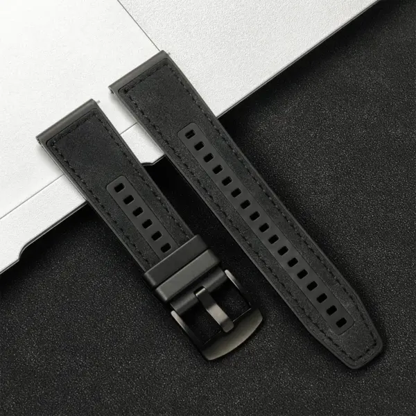 22mm Leather Breathable Sport Strap for Huawei Watch GT4 - Image 7