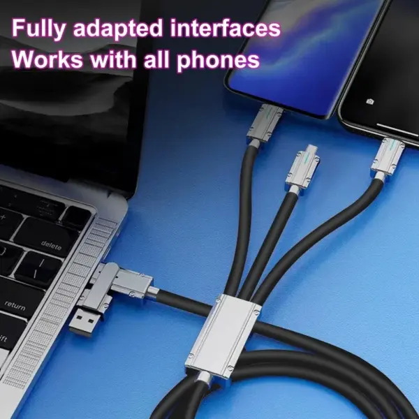 5-in-1 USB A/C Multi Charging Cable 120W 4ft - Image 2