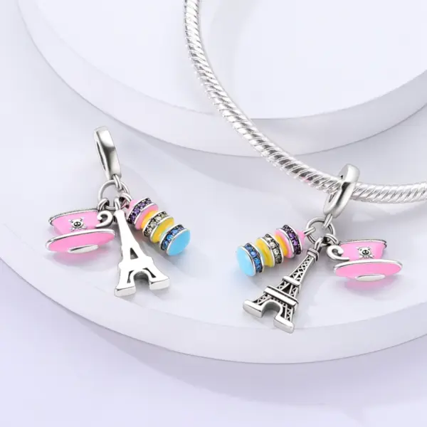 Travel Rome Paris Plane Charm for Jewelry - Image 4