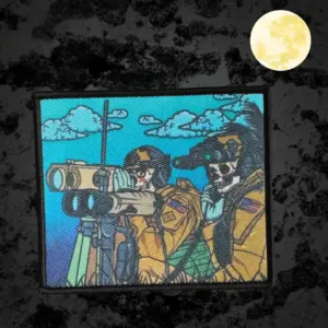 Skeleton Observer Tactical Patch for Clothing and Gear