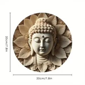 Round Buddha Head Wooden Plaque for Home Decor 9 S1078f7dfeb75484b878757b1b1bea6d0n