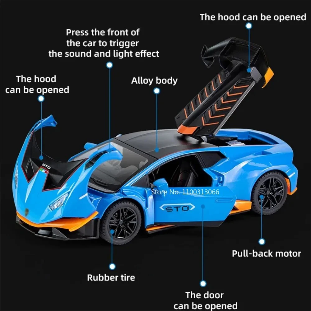 1:24 Lambor LP770-4 Huracan STO Diecast Toy Collection 3 1:24 Lambor LP770-4 Huracan STO Diecast Toy Collection - Image 3