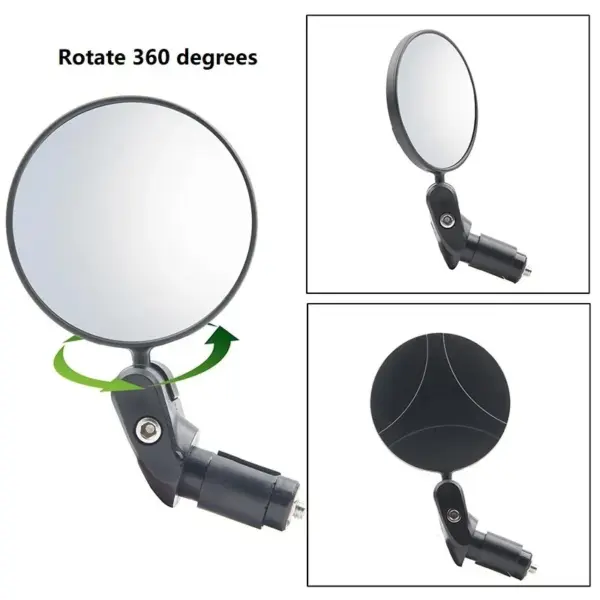 Wide-Angle Bicycle Rearview Mirror for Handlebar - Image 2