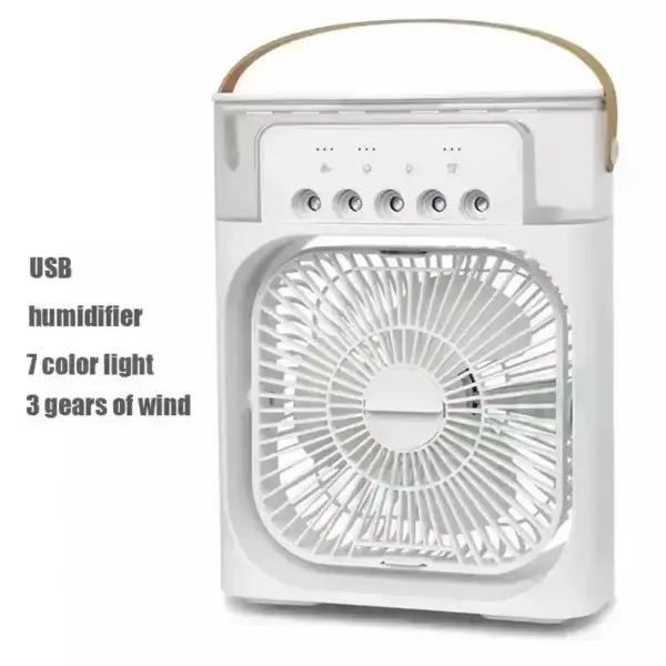 Portable 3-in-1 Humidifier Fan with LED Lights - Image 7