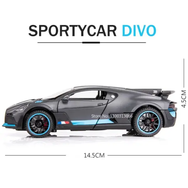 1:32 DIVO Police Car Toy Model with Lights - Image 3