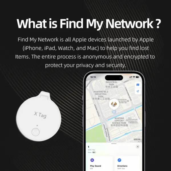 Mini GPS Circular Tracker for Keys and Pets - Image 2