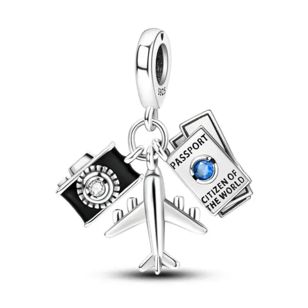 Travel Rome Paris Plane Charm for Jewelry - Image 12
