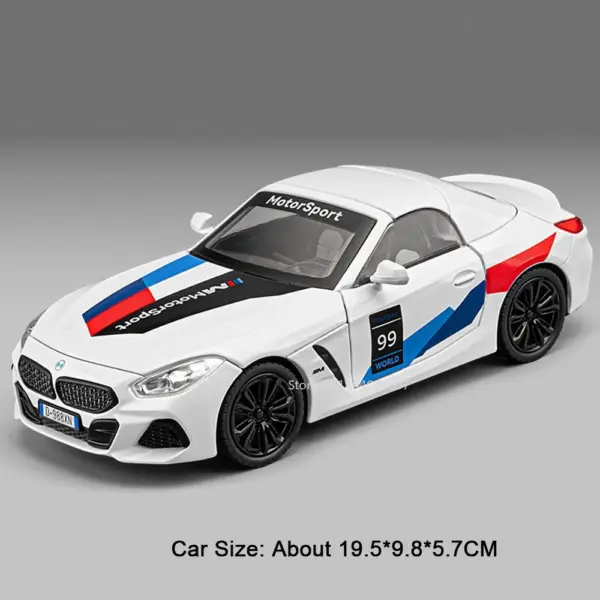 1:22 Scale Z4 SL63 Alloy Diecast Toy Car with Sound and Light - Image 9