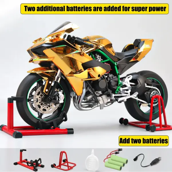 Kawasaki H2R 1:6 Diecast Motorcycle Model - Image 14