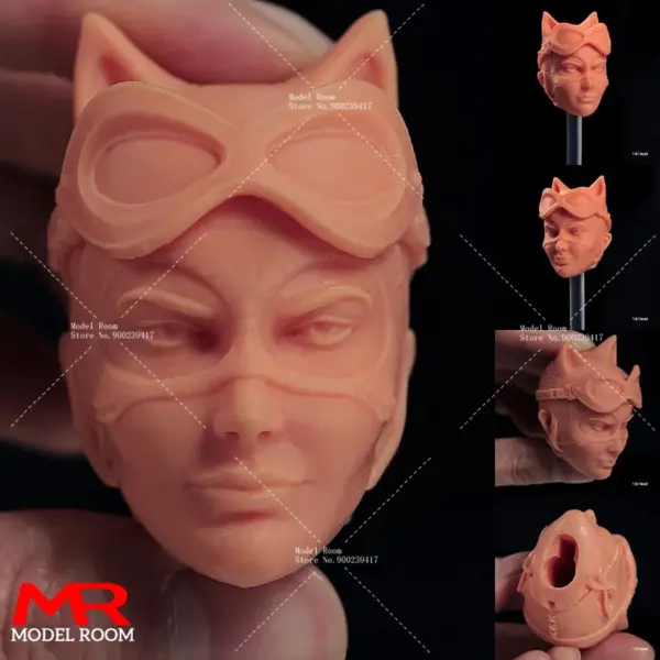 Unpainted 1/6-1/18 Anime Head Sculpt for DIY Fans - Image 5