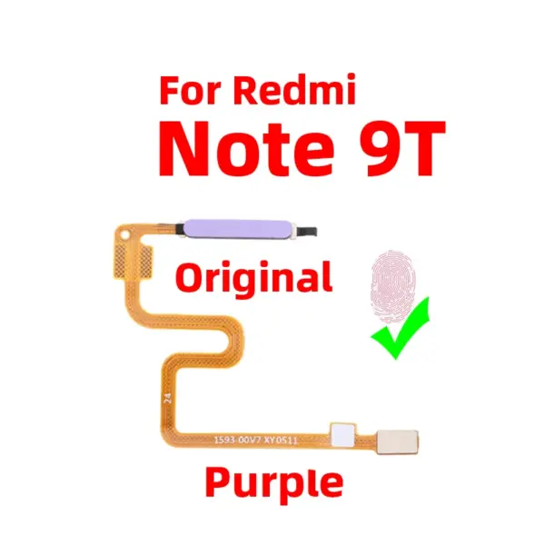 Original Xiaomi Redmi Note 9T Fingerprint Sensor Flex Cable - Image 3
