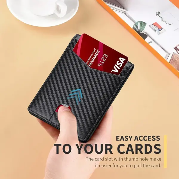 Men's Ultra Thin RFID Leather Wallet with ID Window - Image 5