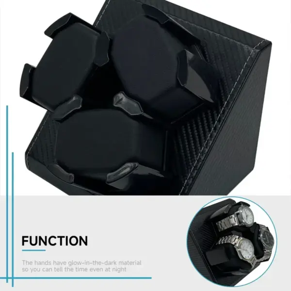 FancyWrist 3-Watch Automatic Winder PU Leather Display - Image 4