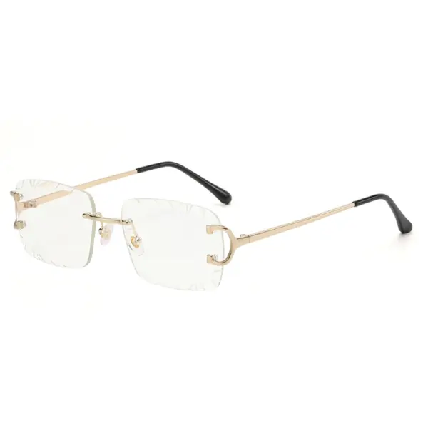 Square Rimless Metal Sunglasses Model 6018 - Image 11
