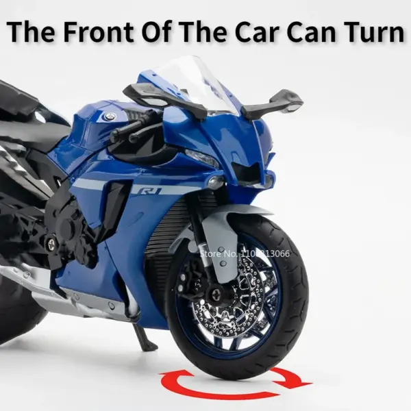 1:12 Scale R1 R1M Motorcycle Diecast Model - Image 3