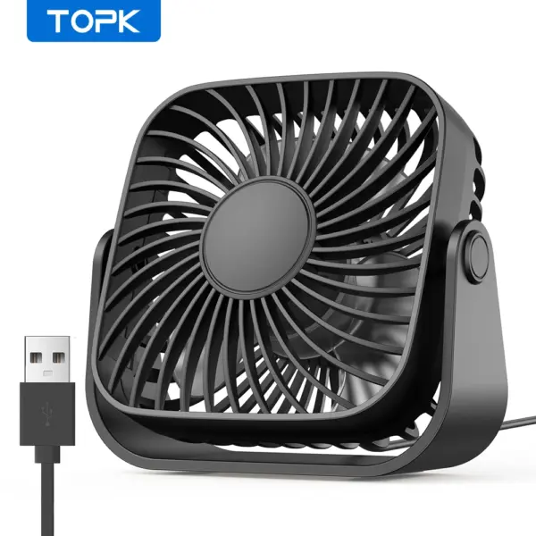 TOPK K52 4-Inch USB Portable Desk Fan - Image 9