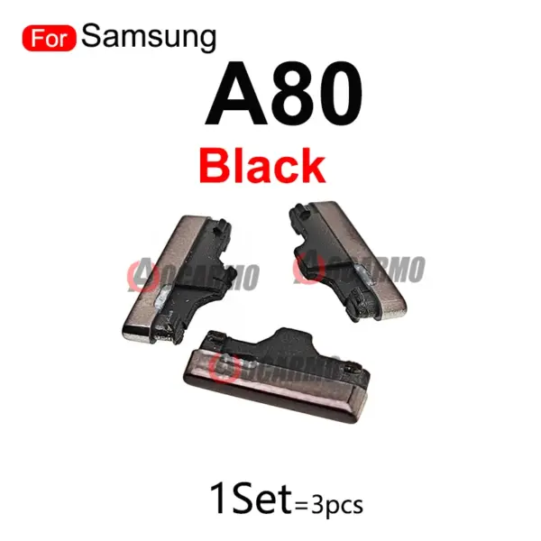 Black Gold Silver Side Buttons for Samsung A80 - Image 4