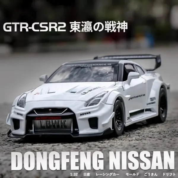 32 Skyline Nissan GTR CSR2 Diecast Model Toy - Image 3
