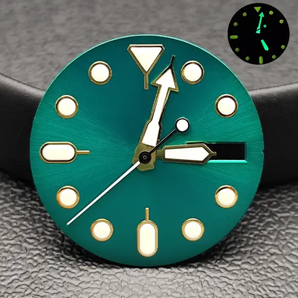 28.5mm Green/Black Dual Calendar Watch Dial for NH36 - Image 4