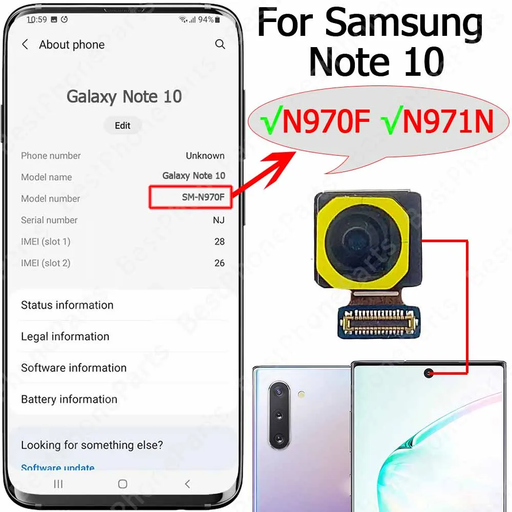 Samsung Galaxy Note 10+ Front Selfie Camera Module 3 Samsung Galaxy Note 10+ Front Selfie Camera Module - Image 3