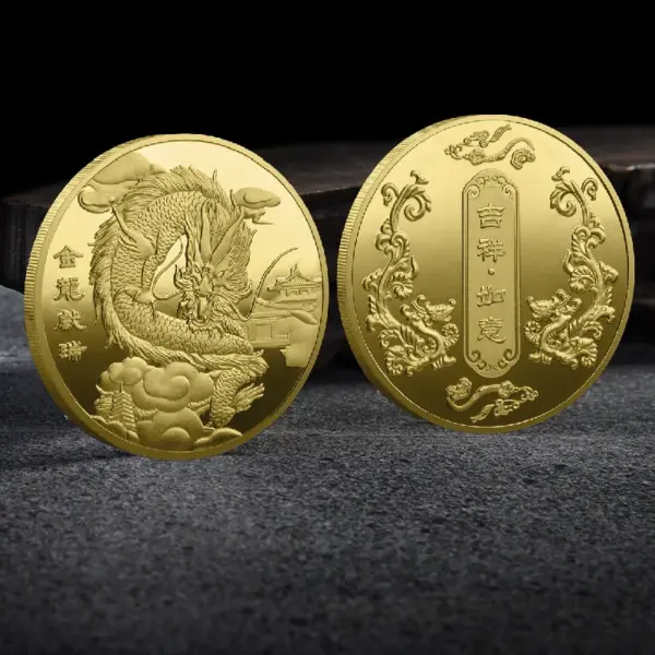 2024 Chinese Dragon Lucky Coin Gold Plated Collectible - Image 21