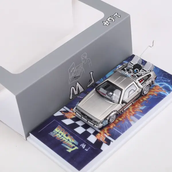 DeLorean DMC Time Machine 1:64 Diecast Model - Image 4