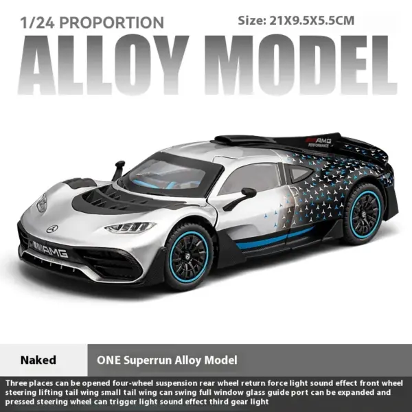1:24 Benz AMG ONE Diecast Race Car Model - Image 13