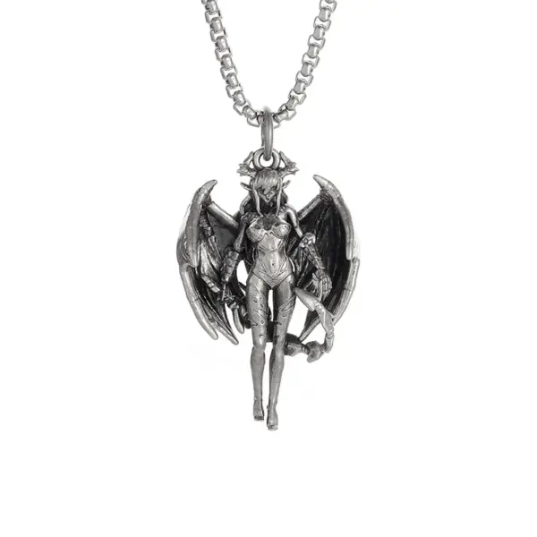 Vintage Gothic Skull Jesus Cross Pendant Necklace - Image 40