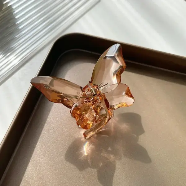 Large Transparent Butterfly Mermaid Hair Claw - Image 17